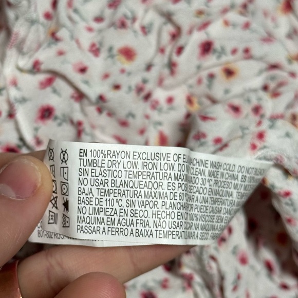 Forever 21 Floral Babydoll Top Sleeveless Ruffle Size Medium Ditsy Print - Picture 8 of 9